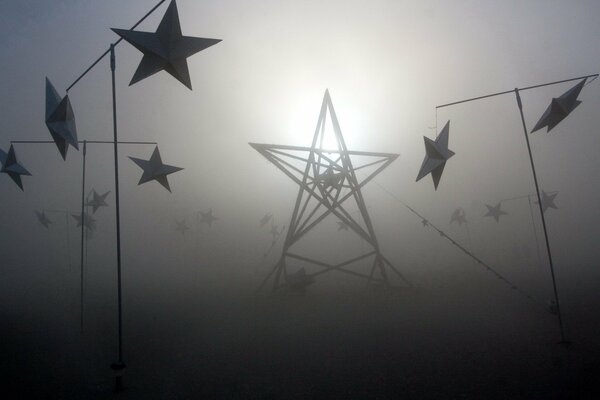 Las estrellas en la niebla conducen a la depresión