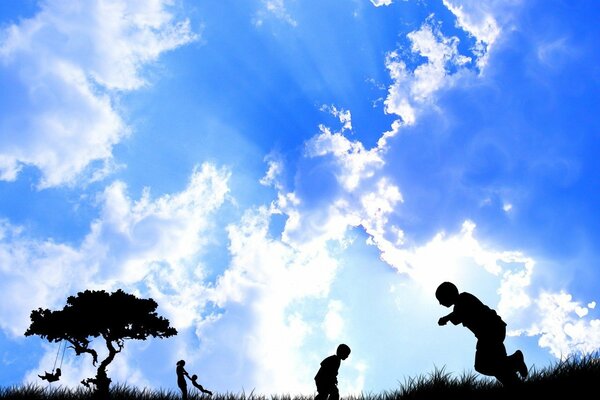 Niños contra el cielo