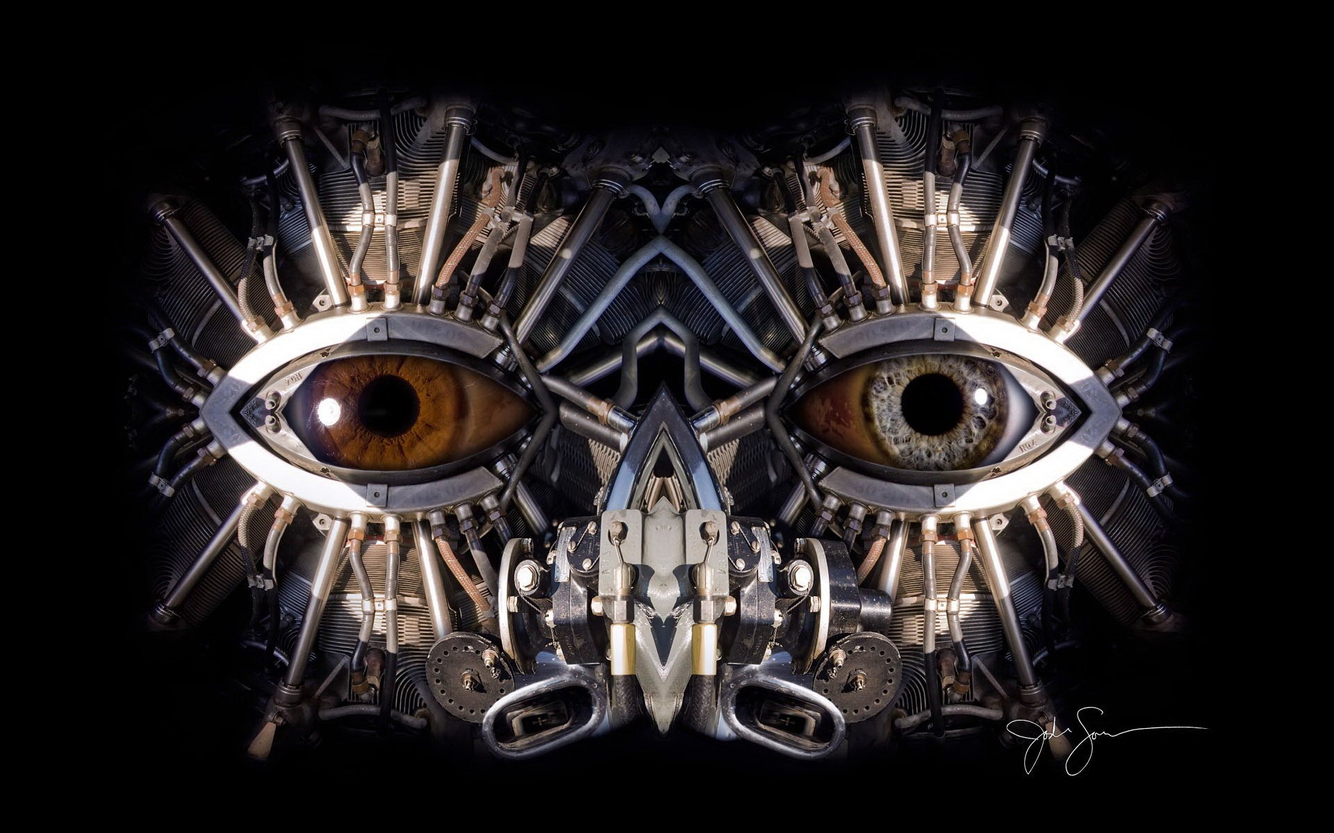 augen roboter cyborg mechanismus