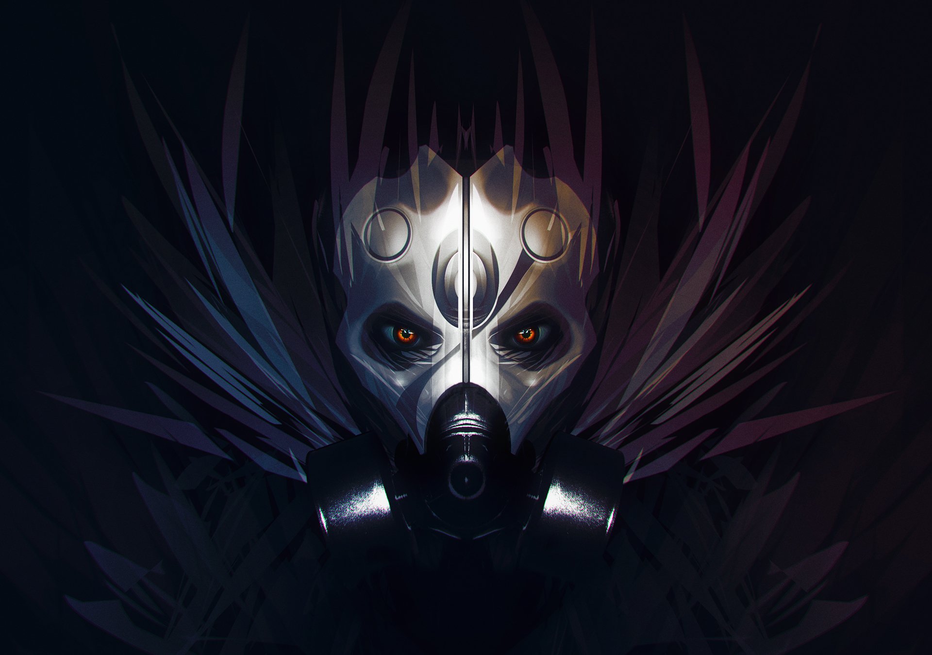 bastien grivet kunst grivetart gas gesicht augen maske filter