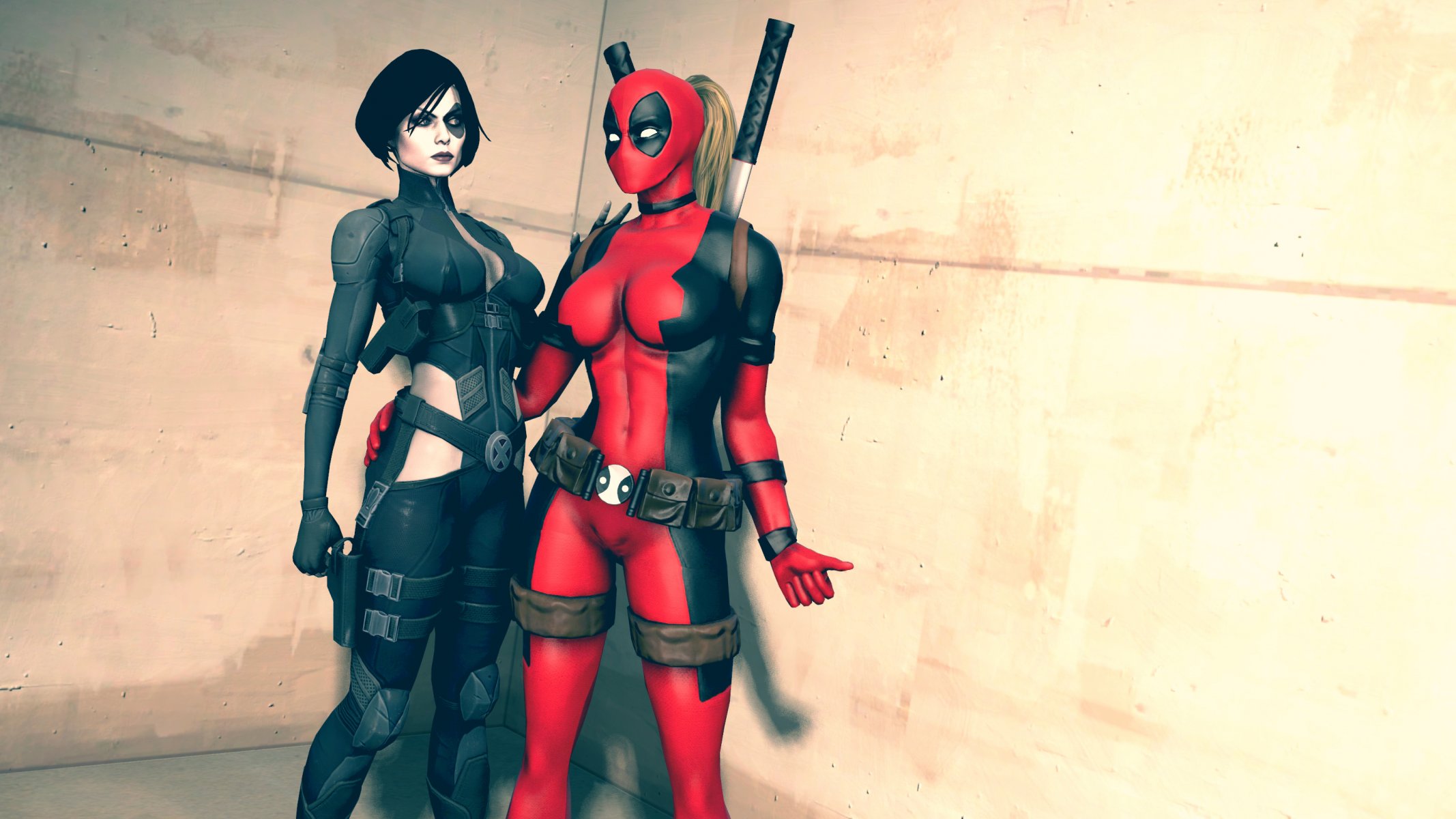 lady deadpool komiksy domino neena thurman dziewczyny kostiumy