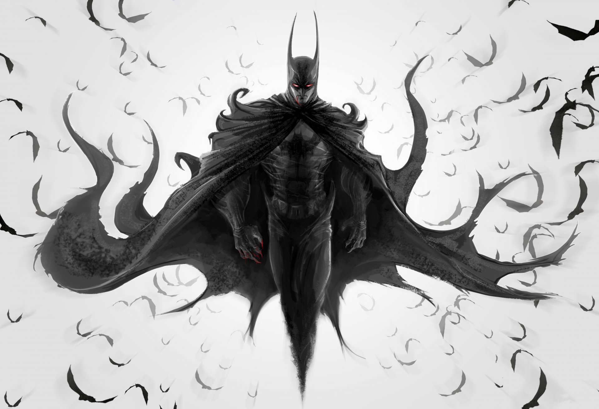 le chevalier noir fan art dc comics batman