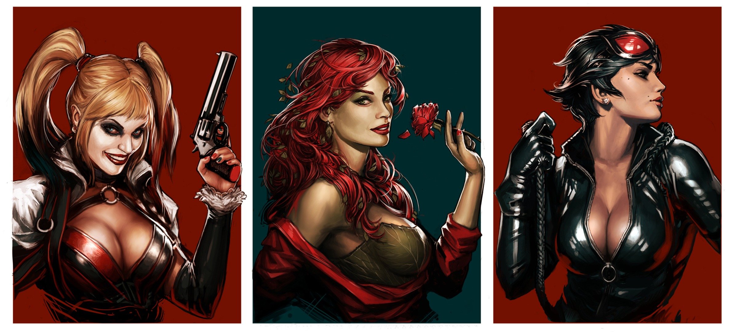 harley quinn poison ivy dc comics batman catwoman selina kyle