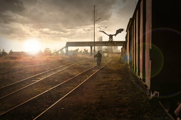 Apocalypse in Moscow tracks, rails, train