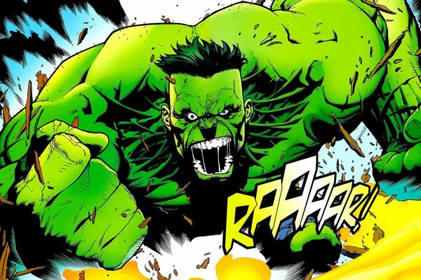 The famous Hulk is furious from the comics