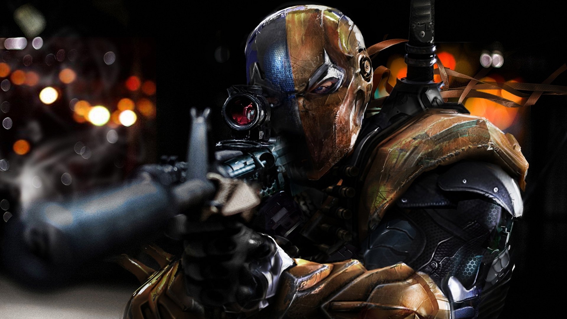 maske deathstroke slade wilson killer scharfschützengewehr