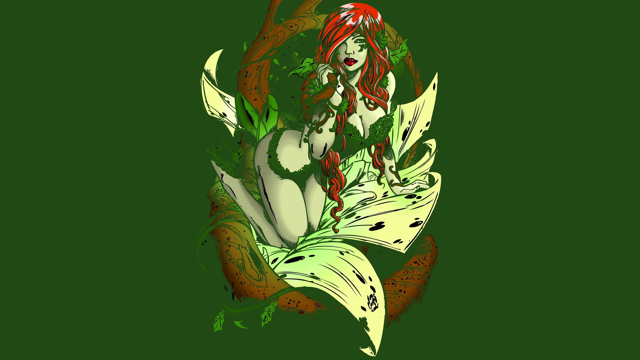 dr. pamela lilian ailee kunst comics dc universe poison ivy