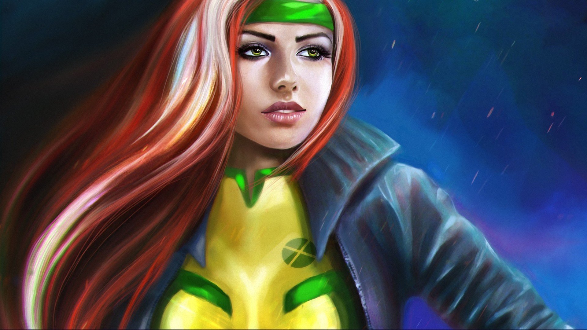 arte chica pelo cara diva rogue marvel