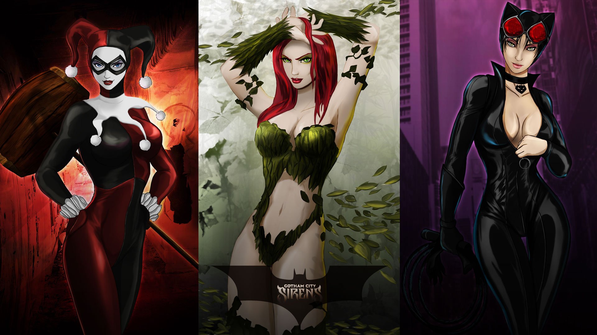 poison ivy pamela ailey catwoman selina kyle harley quinn