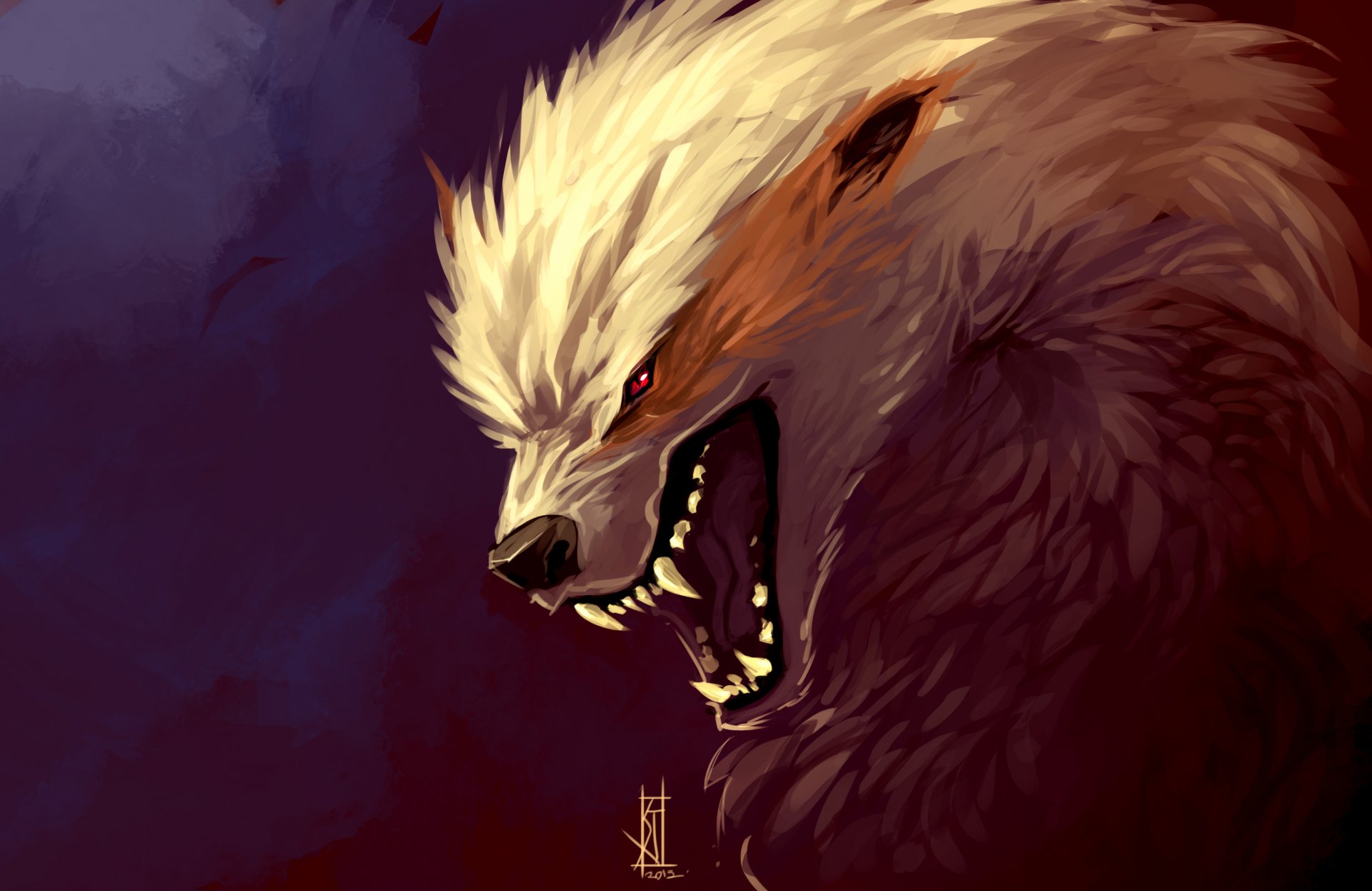 arcanine par therisingsoul art prédateur sourire crocs