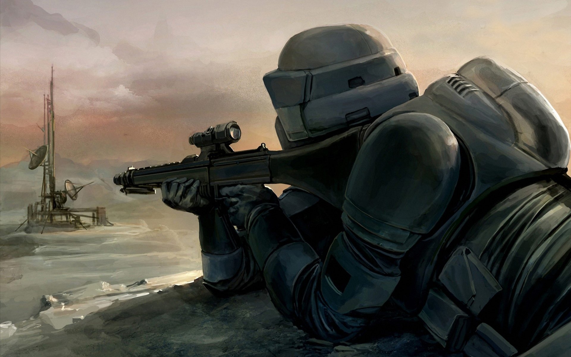 cout trooper sniper star wars art