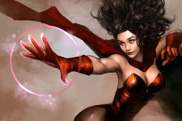 Fantastica ragazza Scarlet Witch