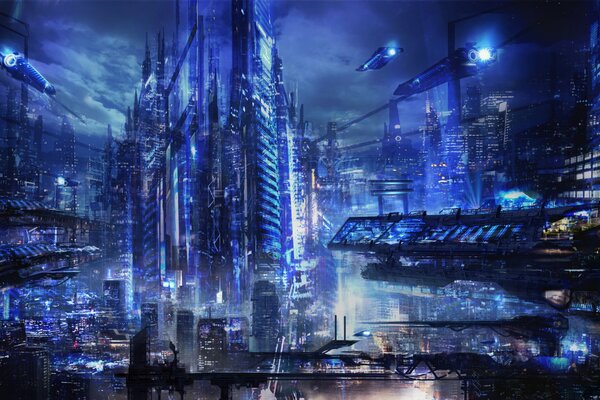 Art of the future city of fiction