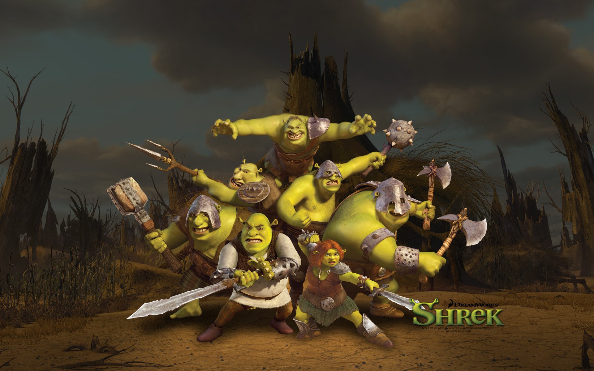 shrek para siempre banda espadas