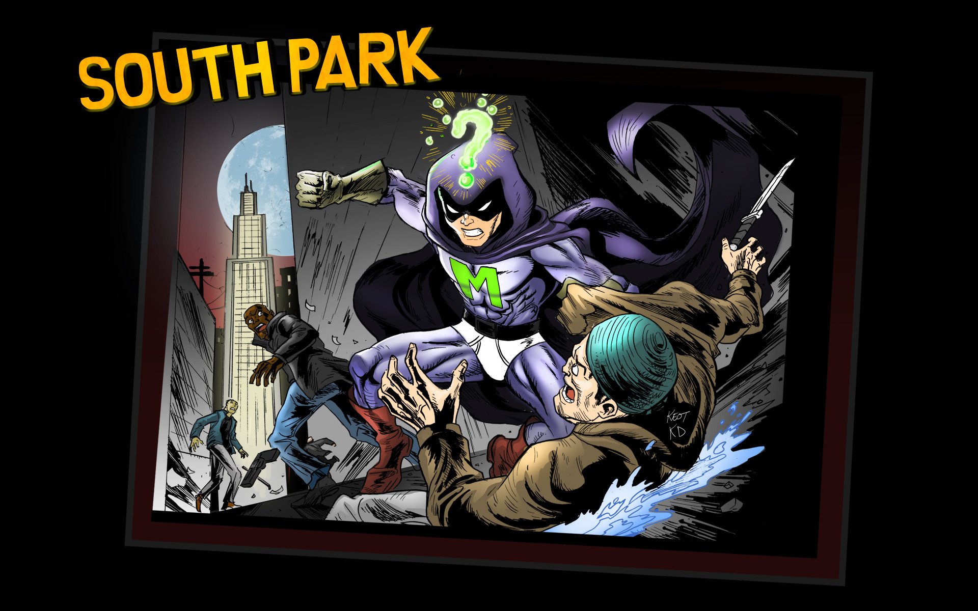 south park mysterion super héros bande dessinée