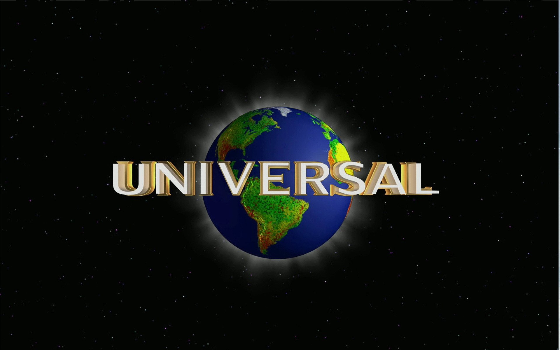 universal estudio de cine logotipo inscripción planeta tierra estrellas