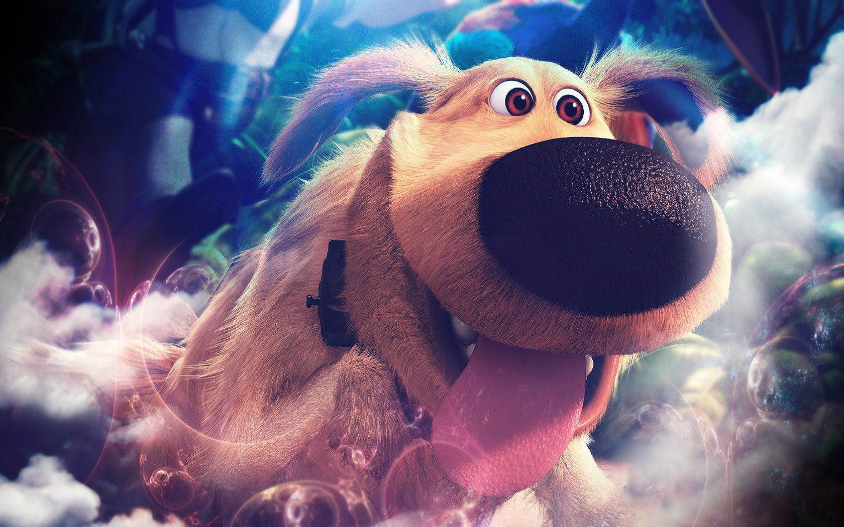 perro sonrisa arriba pixar