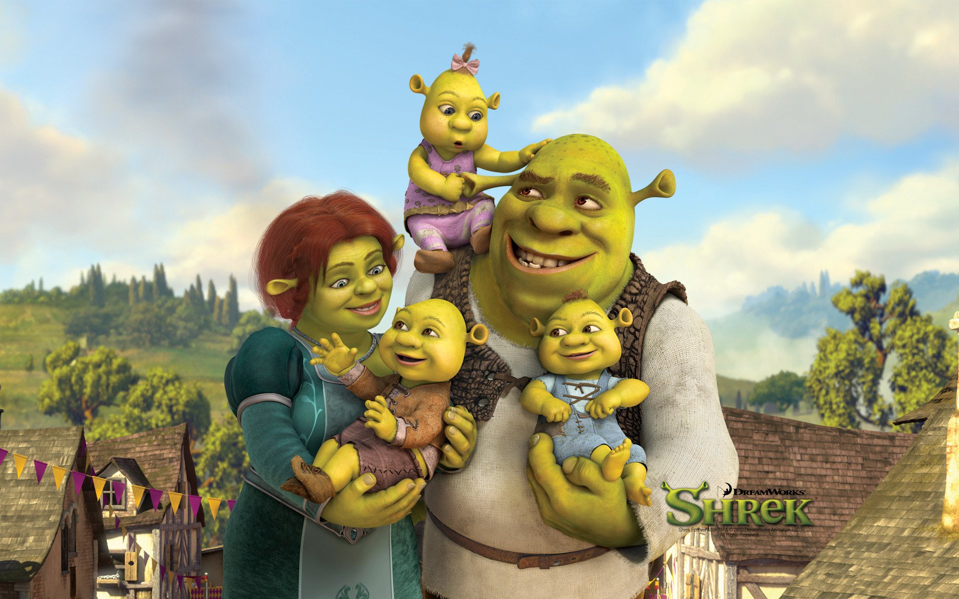 hrek 4 cartoon children fiona