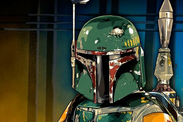 The mercenary Boba Fett from Star Wars