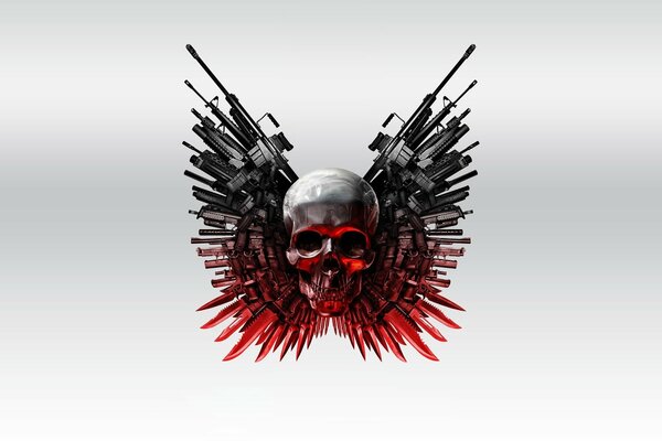 Expendables Logo mit Schädel