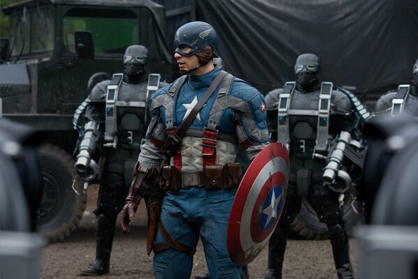 The film is about the first Avenger. Captain America and his Shield