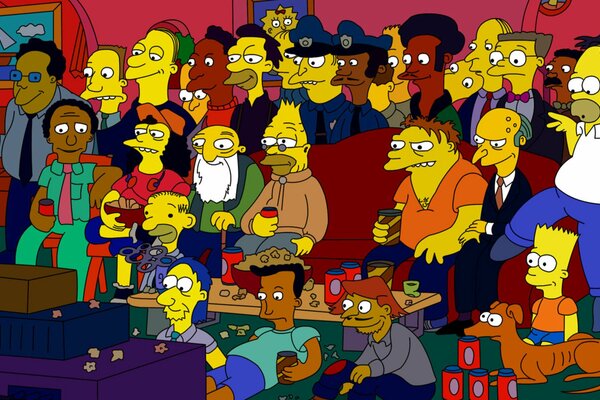 Familia de los Simpson en la foto