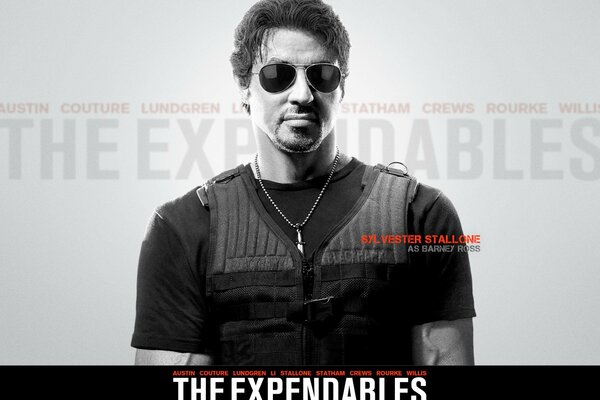 Photo Stallone for the presentation of the movie The Expendables