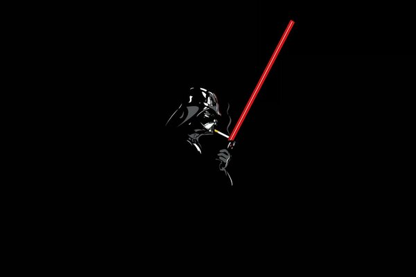 Darth Vader con una sigaretta e una spada laser