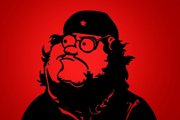 Mème Che Guevara en rouge