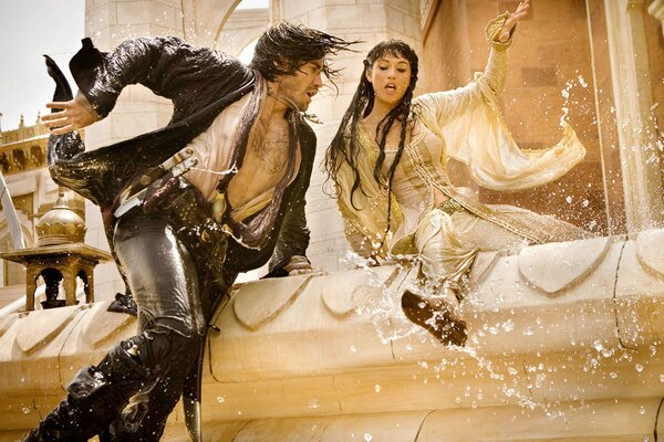 Rahmen mit zwei Charakteren aus dem Film Prince of Persia