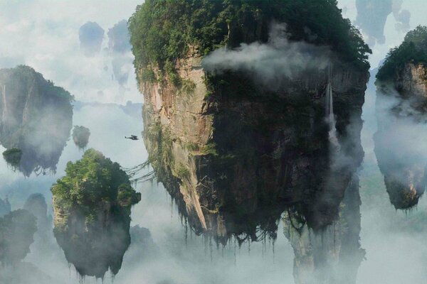 Soaring mountains from the movie Avatar