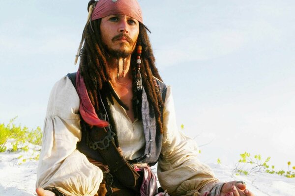 Captain jack Sparrow am Strand