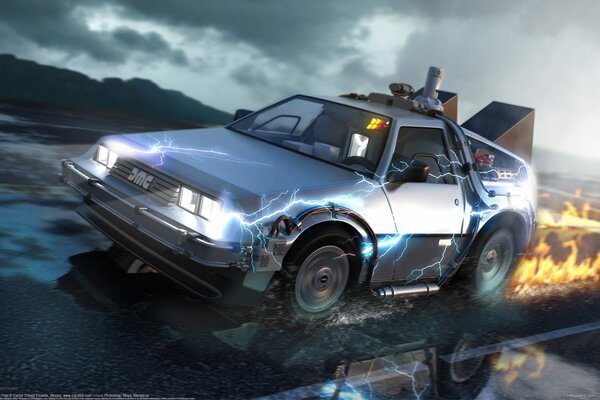 Car from Back to the Future 3D