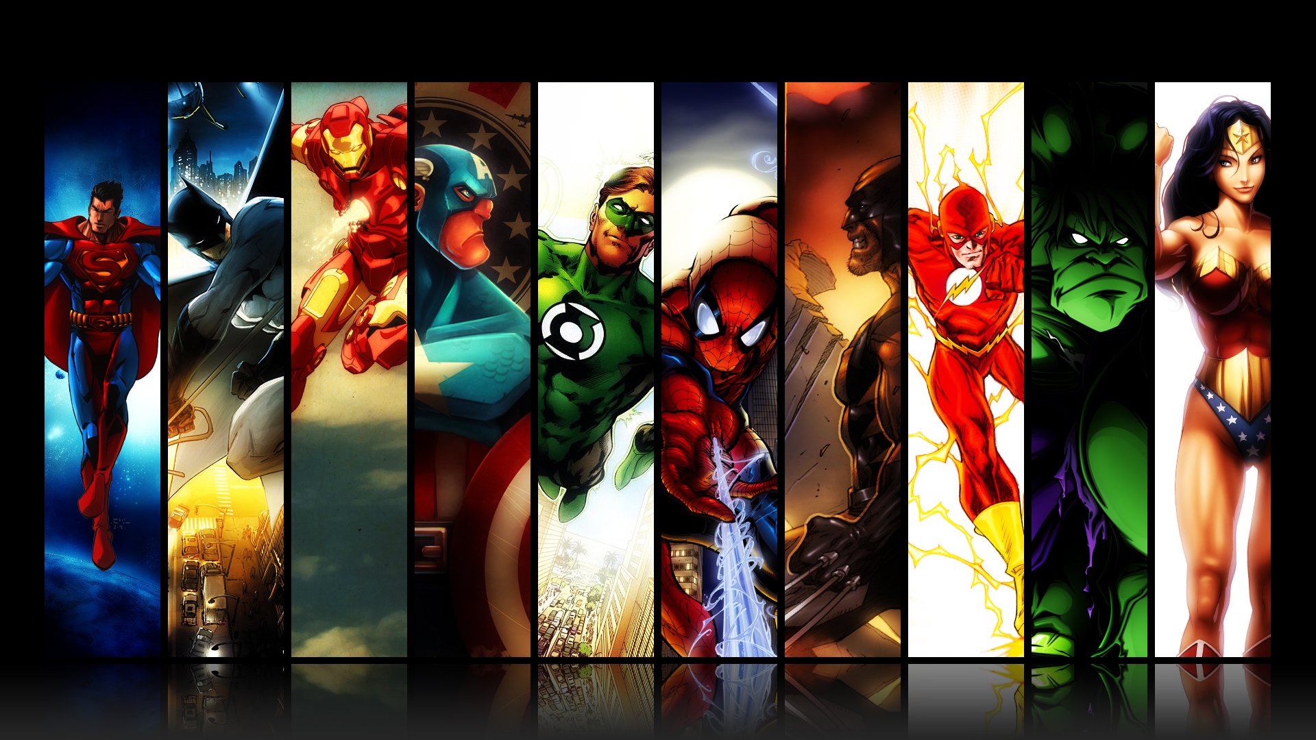 komiksy dc comics superbohaterowie superman batman iron man kapitan ameryka green lantern spiderman wolverine flash hulk amazing woman