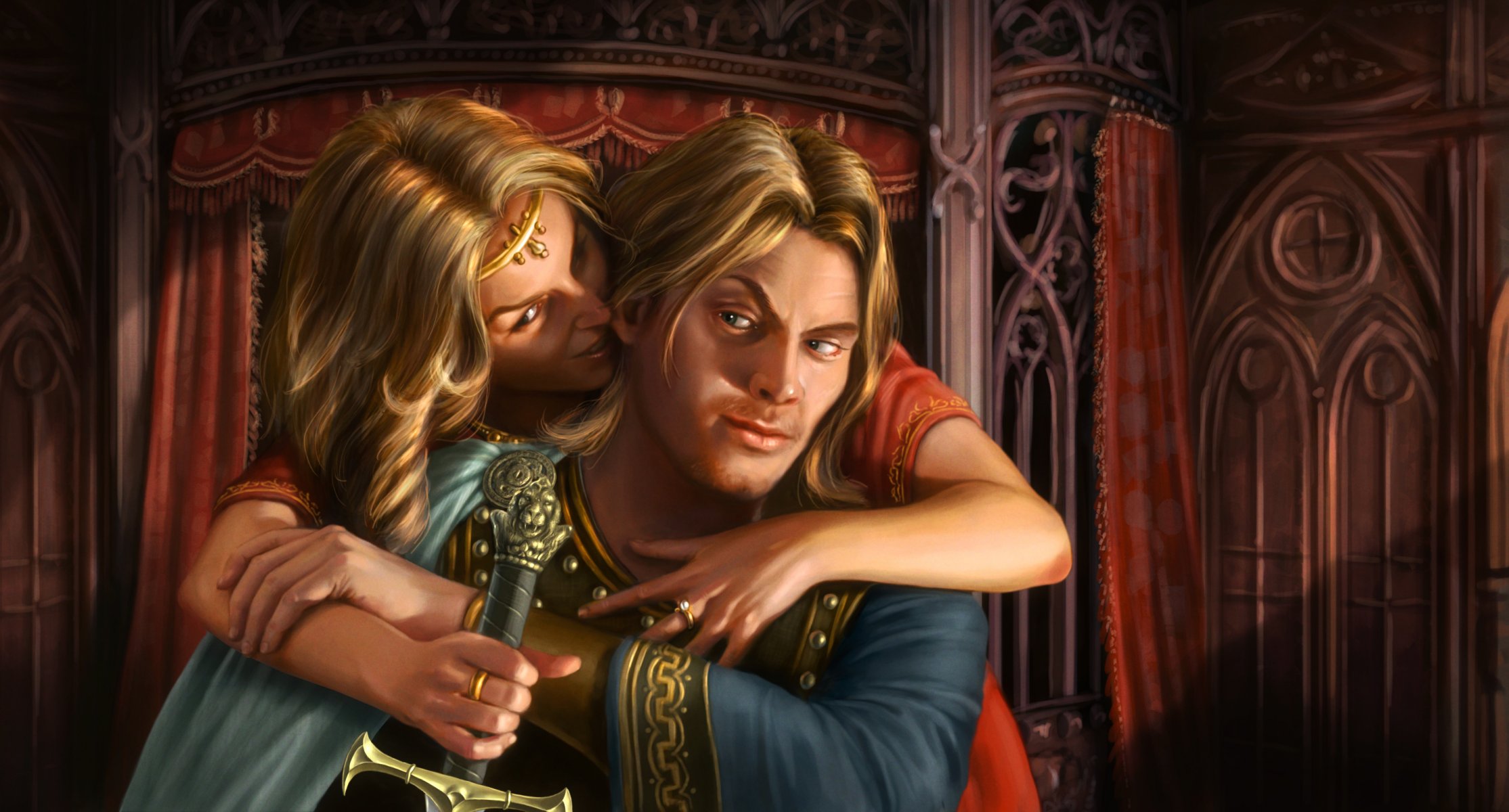 a song of ice and fire game of thrones mutual blackmail henning ludvigsen fantasy flight games george r.r. martin fanart fantasy queen cersei lannister jaime lannister twins hear me roar lions saga george martin henn