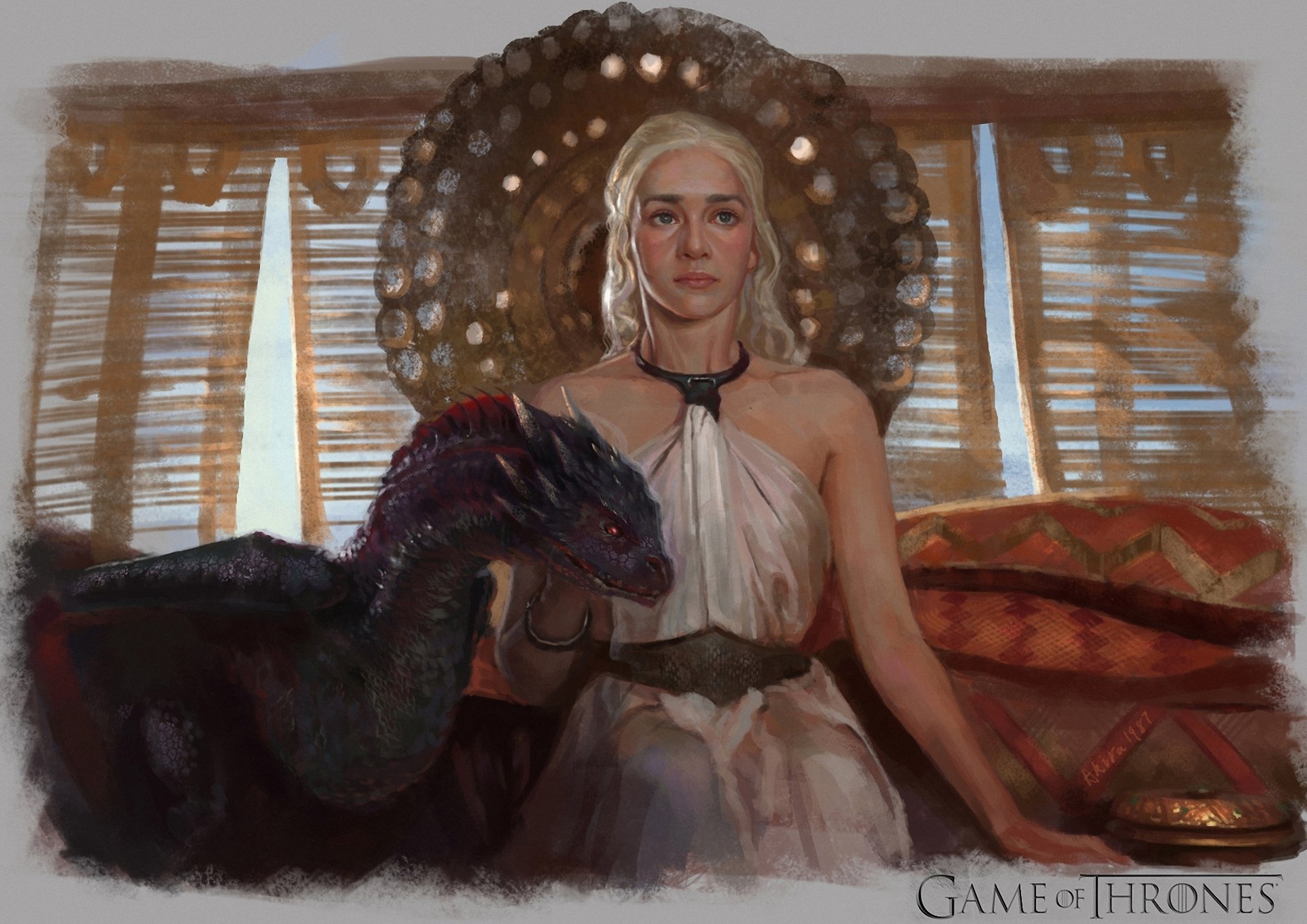 kunst game of thrones lied von eis und feuer lied von eis und feuer daenerys targaryen mädchen drache