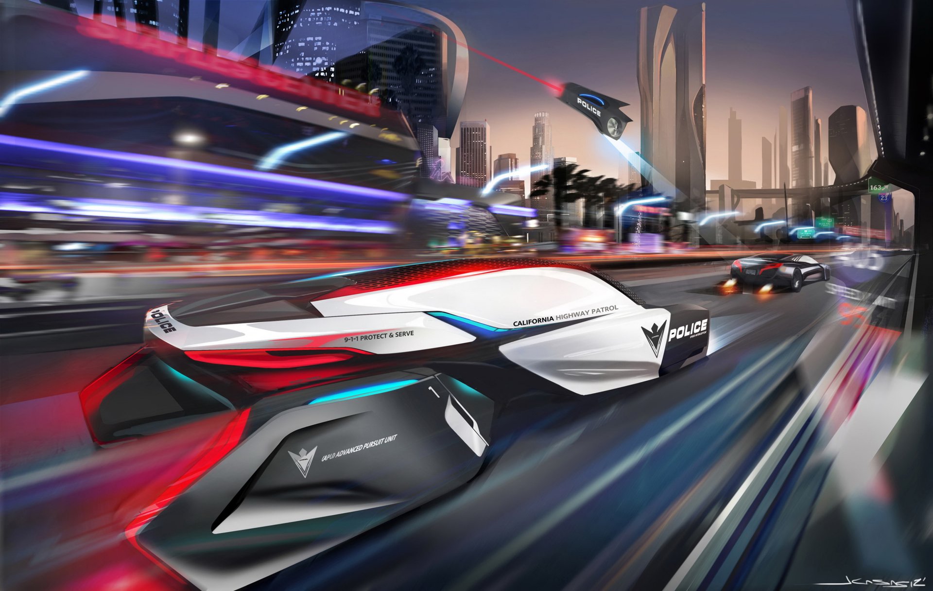 bmw epatrol concept future police town