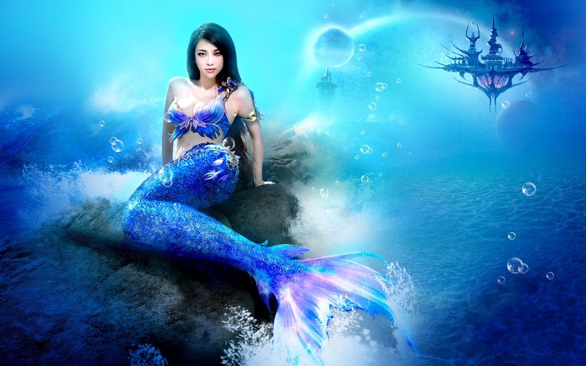 fantasia ragazza sirena mare mondo sottomarino