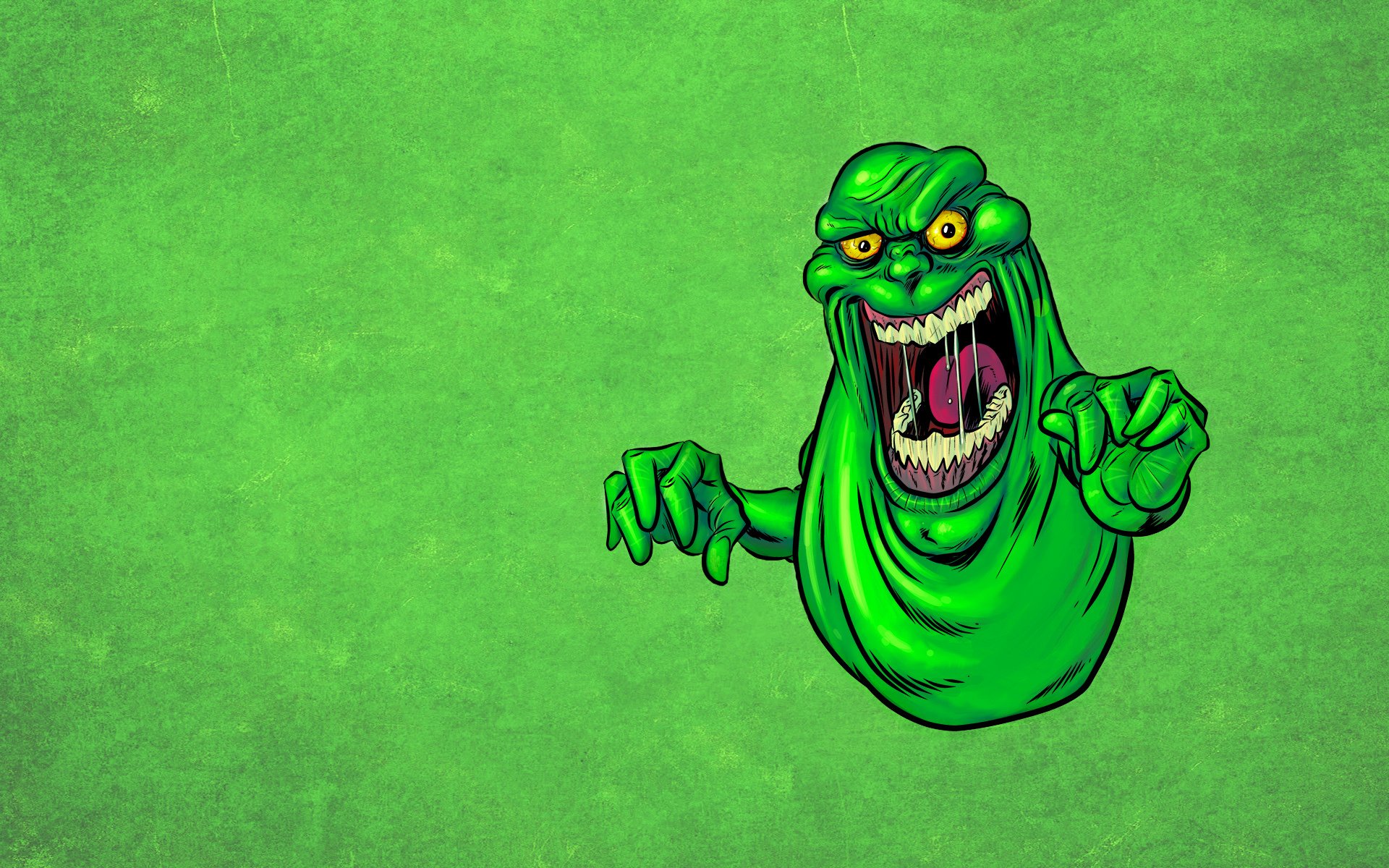 monster monster green tongue drool slimy ghostbusters ghost slimer