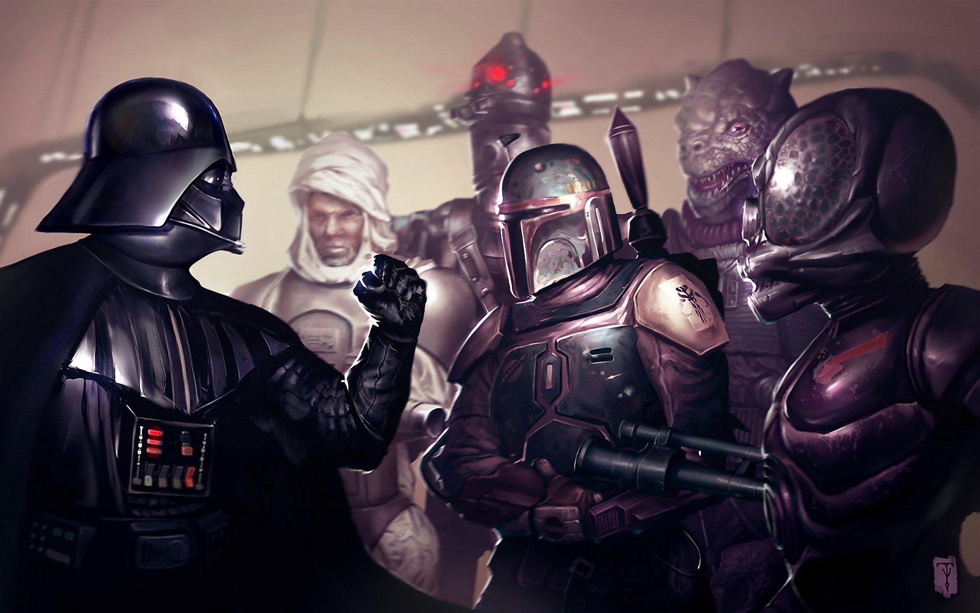 star wars dark vador mercenaires criminels art