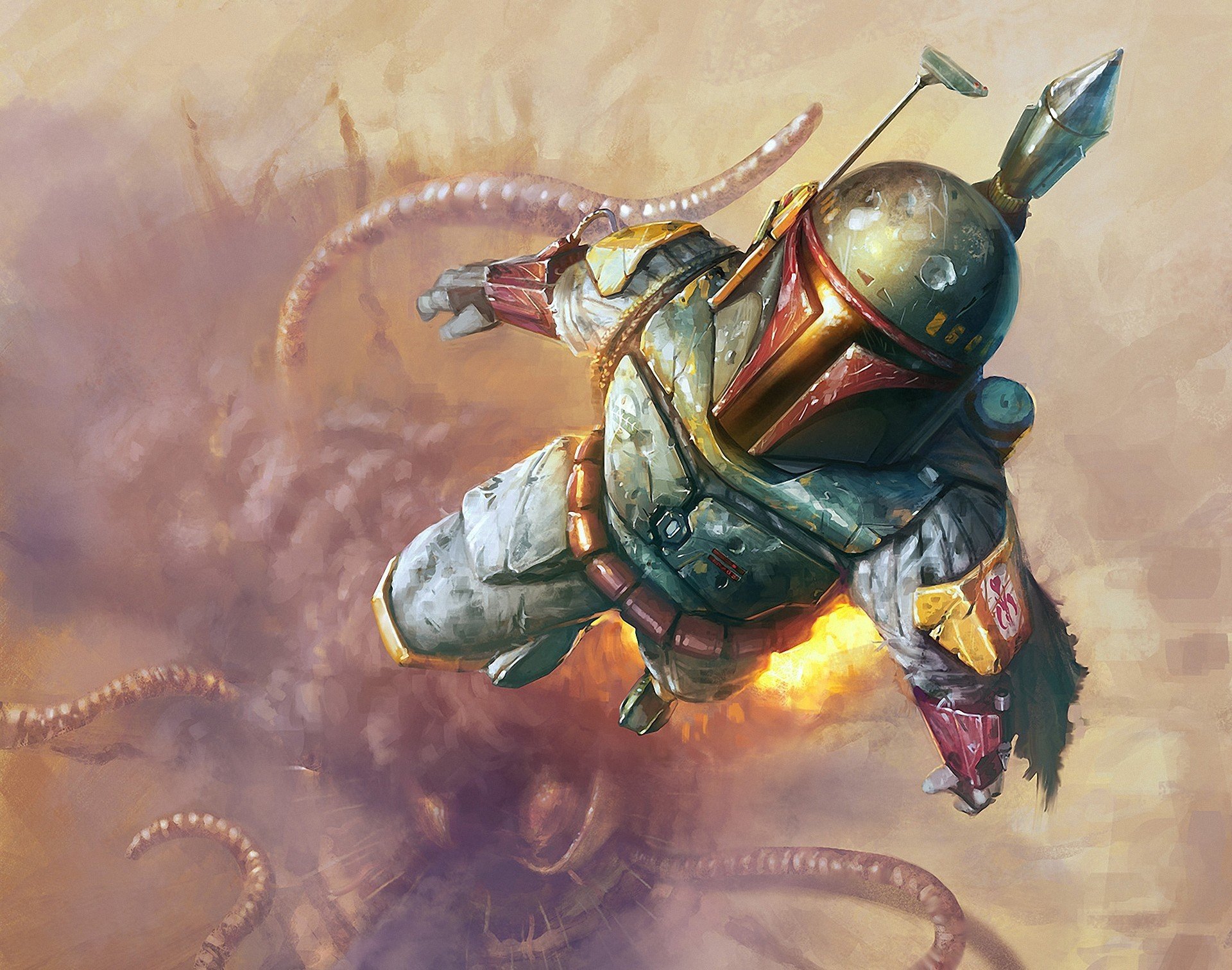 art star wars boba gains helmet flight weapon tentacle