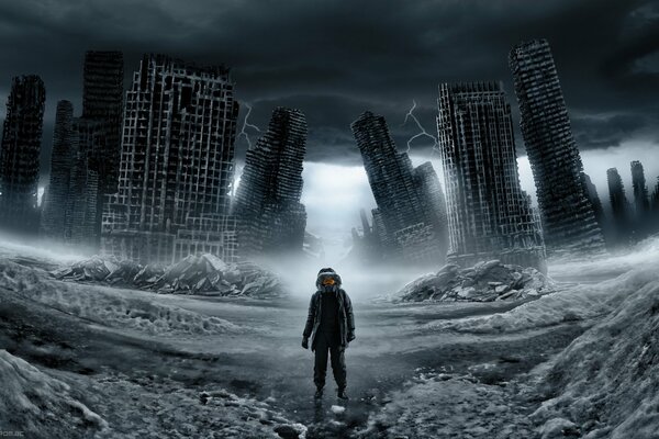 The dark apocalyptic world of the future