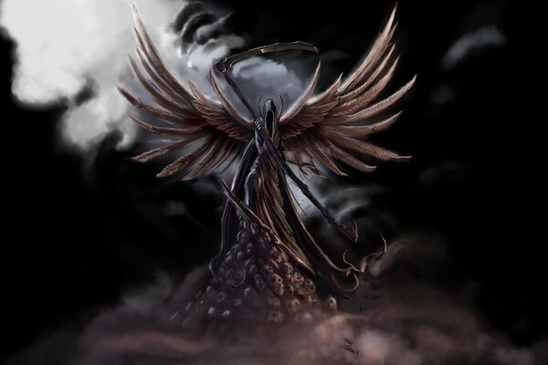 The dark angel of death spread his wings