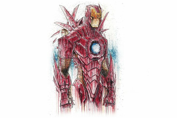 Dessin Marvel Iron Man