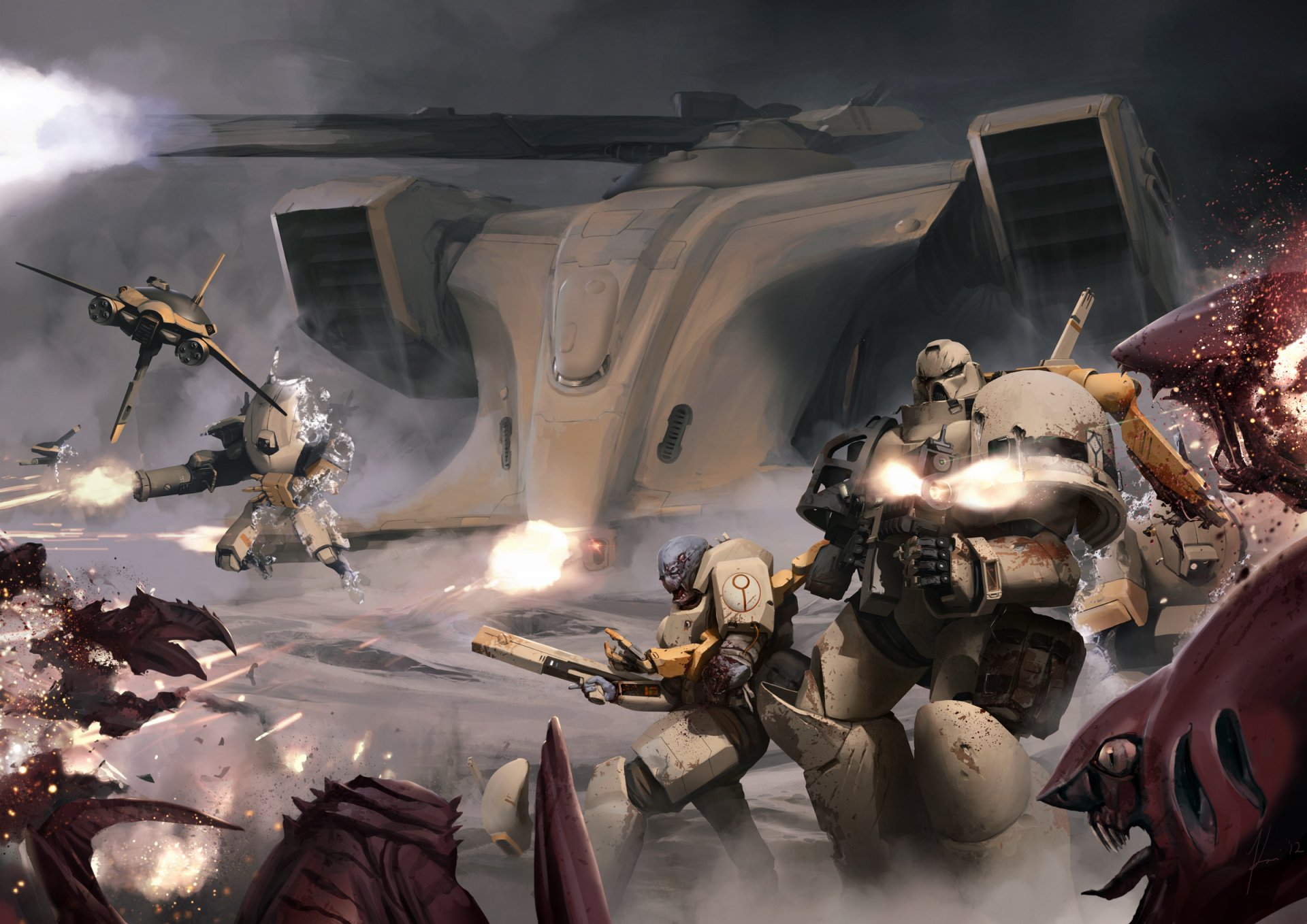 warhammer 40k paracaidistas espaciales tau xv25 tiránidos desertor espacial tiránidos batalla