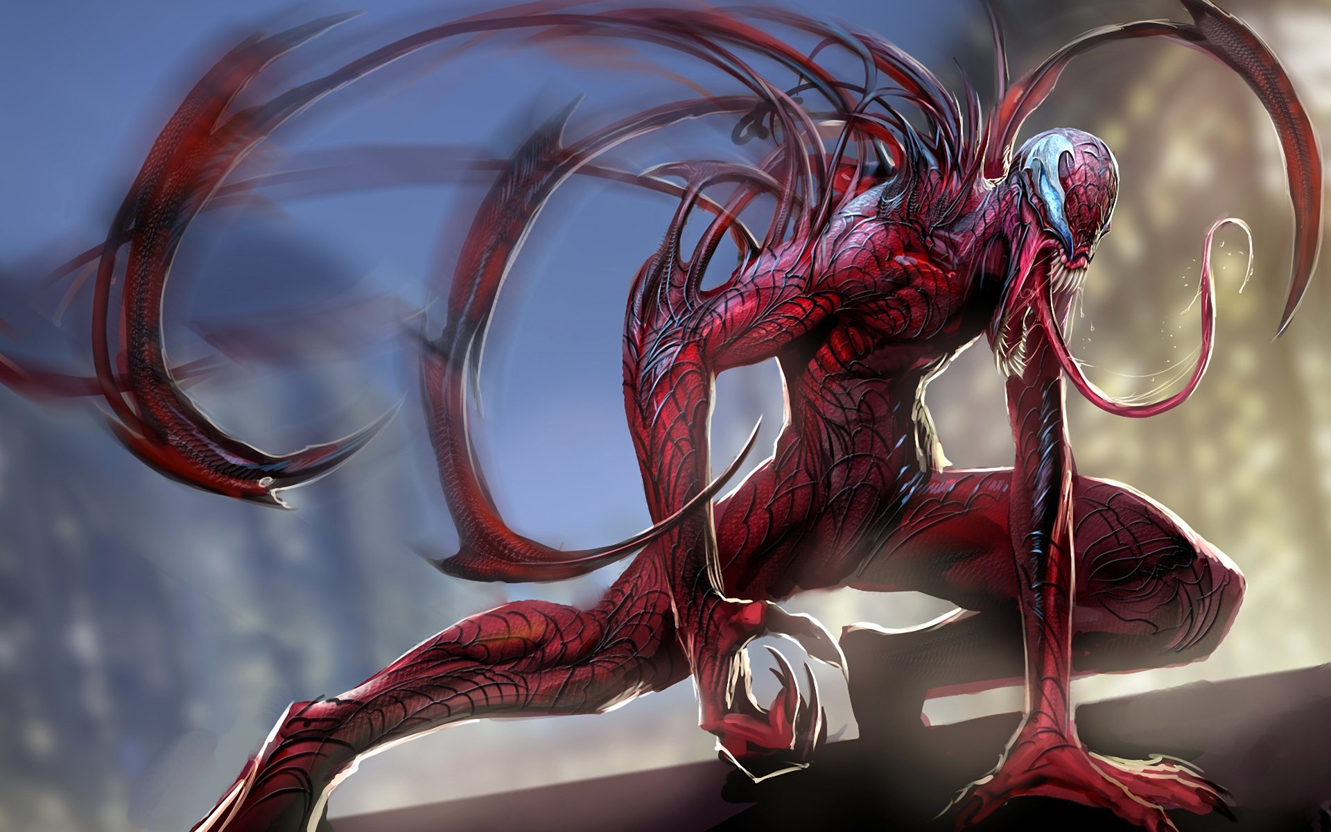 pider-man spiderman carnage mutation fangs claws mouth tongue