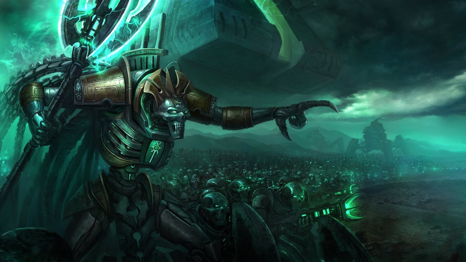 warhammer 40k necrones necron señor de los necrones guerras monolito armas oscuridad