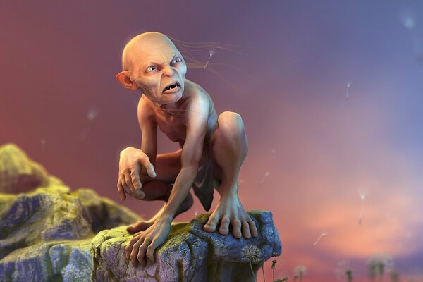 Gollum from the Lord of the Rings art