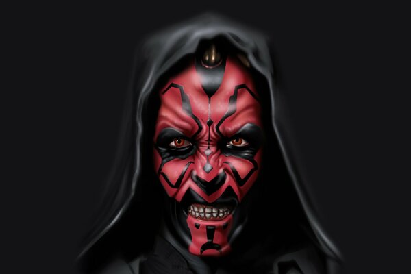 A Sith Lord in a black Warrior robe