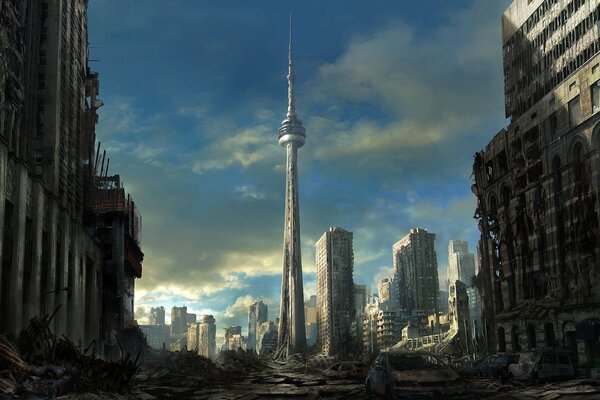 Toronto after the apocalypse in ruins